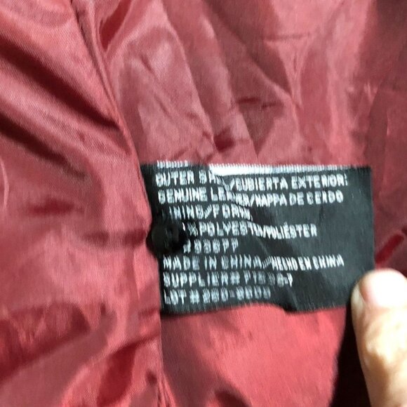 Worthington Womens Moto Blazer Leather Jacket Large Black Three-Button Collared - Picture 13 of 16